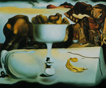 360 Apparaition of Face and Fruit Dish Oil Painting by Salvador Dali
